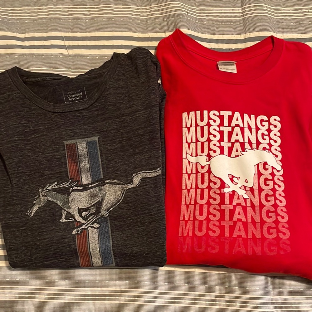 two mens t shirts